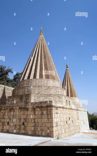 yezidi temple holiest shrine of the yezidis in lalish northern iraq kurdistan jesidischer lalish tem.jpg