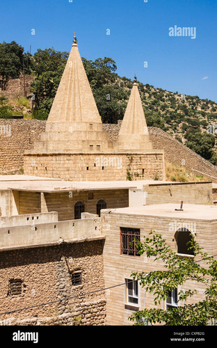 main temple at lalish the holiest place in the world to practitioners CXPB2G.jpg