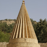 pinnacle yezidi temple lalish iraq holy village situated north iraqi kurdistan 68113330
