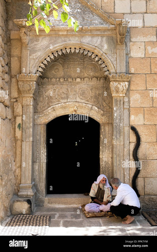 entrance to lalish yezidi temple holiest shrine of the yezidis at lalish northern iraq kurdistan PPK.jpg