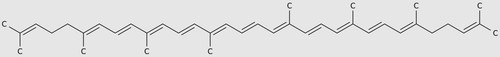 https://www.echemi.com/products/pid_Seven41929-lycopene.html

Lycopene is an acyclic carotene commonly obtained from tomatoes and other red fruits. It has a role as an antioxidant and a plant metabolite. It contains a carotenoid. psi-end group. Lycopene is a naturally occuring red carotenoid pigment that is responsible in red to pink colors seen in tomatoes, pink grapefruit, and other foods.