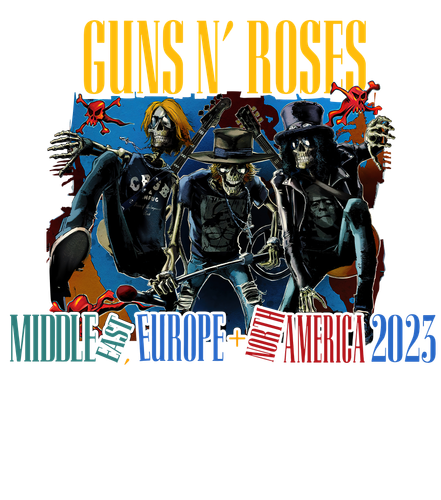 Guns N' Roses 2023 North American World Tour 4500x5100 front