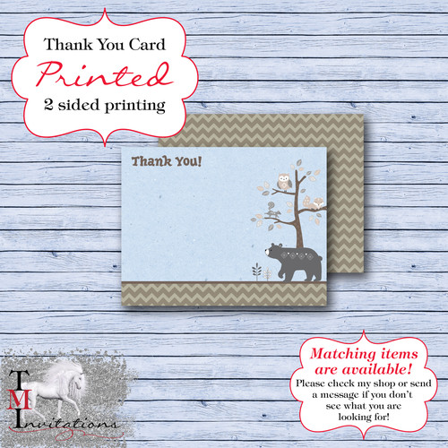 Woodland Forest Bear Tree Owl Fox Thank You.jpg
