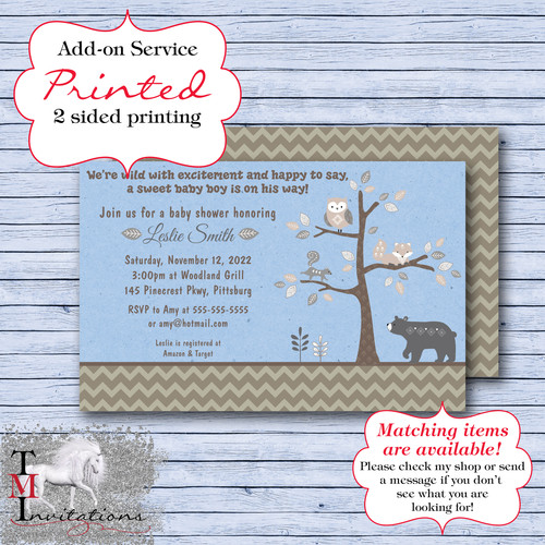 Woodland Forest Bear Tree Owl Fox Invite Printed.jpg