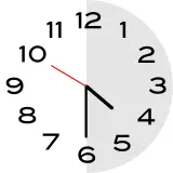 half past 4 o clock analog clock icon free vector