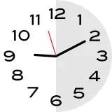 10 minutes past 9 o clock analog clock icon free vector (1)