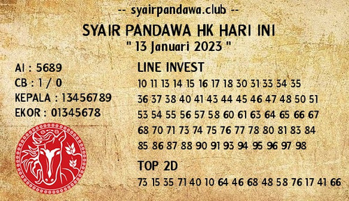 syair hk 13 januari 2023 13