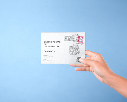 Holding Hand Postal Card Mockup