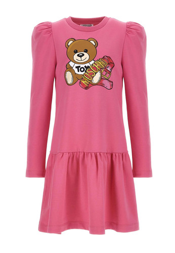 moschino kids abito rosa teddy bear bambina a.jpg
