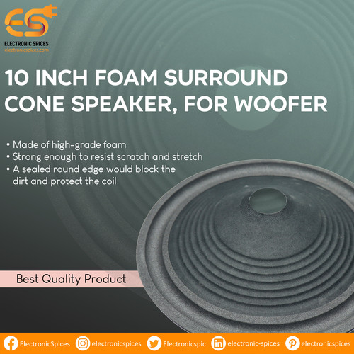 10 Inch Foam Surround Cone Speaker, For Woofer.jpg