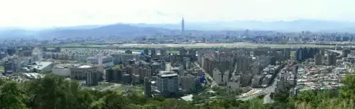 文間山遠眺台北101、大直橋、美麗華