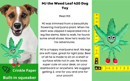 mj the weed leaf 420 dog toy (1)