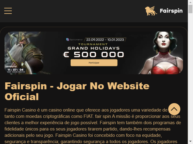  Revisão das Slots do Casino Fairspin Portugal