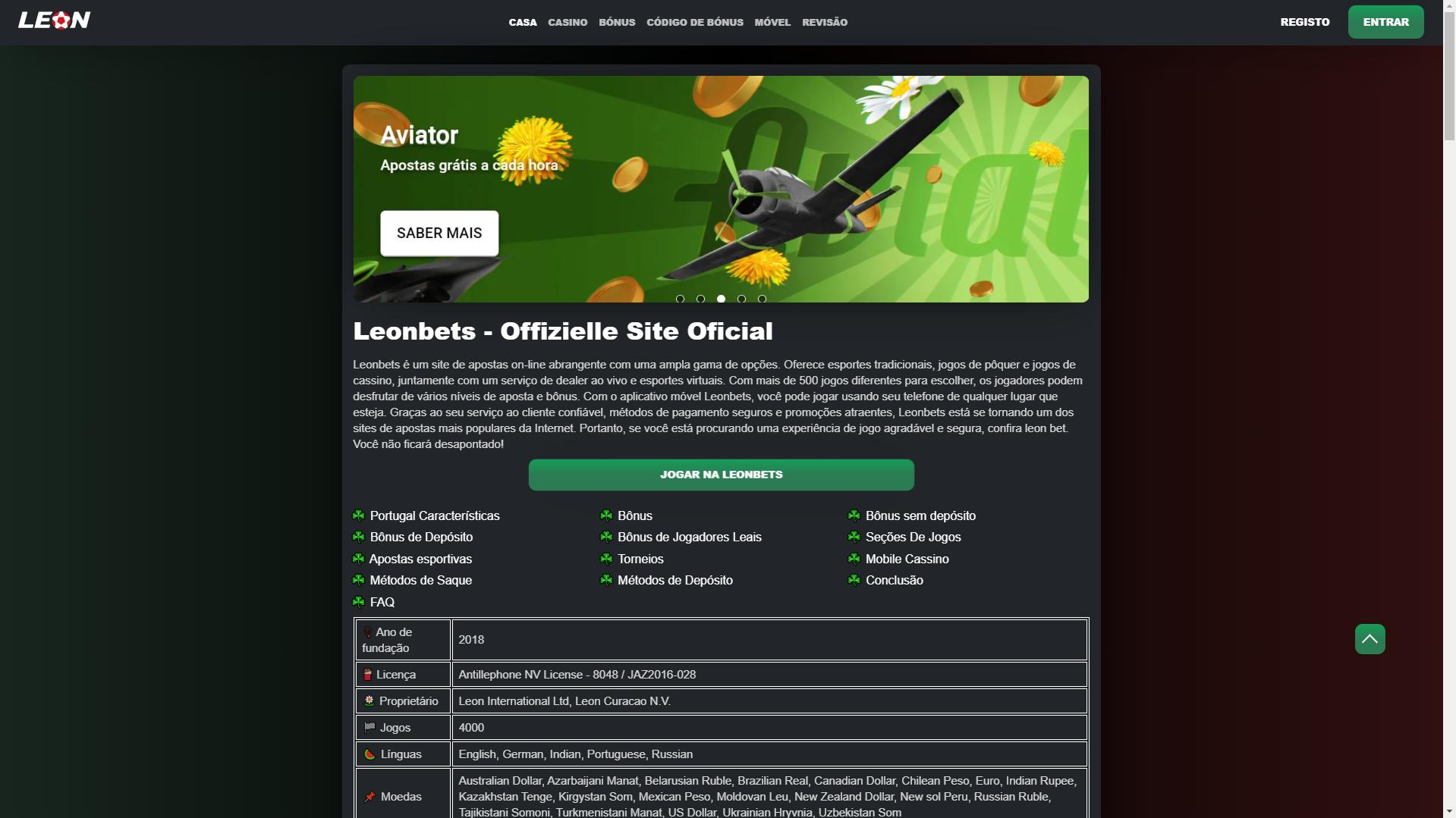  Competir e Ganhar no Leonbets Casino Brasil