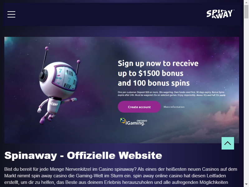 Tauchen Sie ein in die Spielesammlung: Spinaway Casino's große Vielfalt