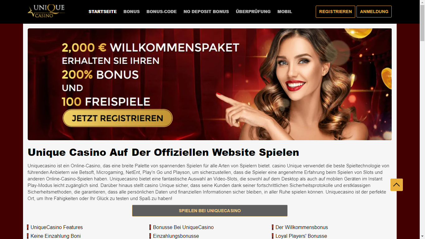 Ist Unique Casino Deutschland seriös?