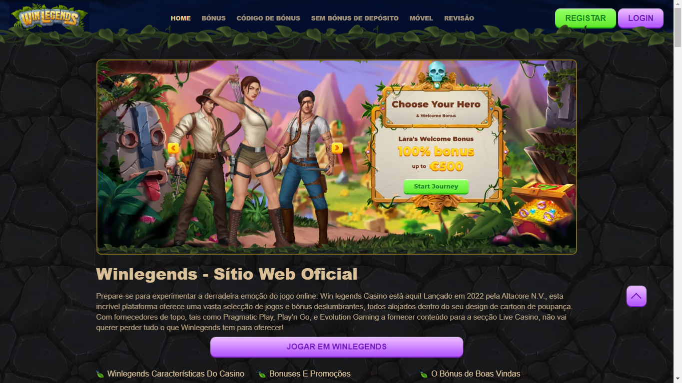  Explorando os recursos do Winlegends Casino Brasil