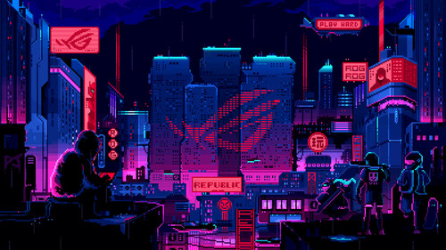 8 bit City 1920x1080