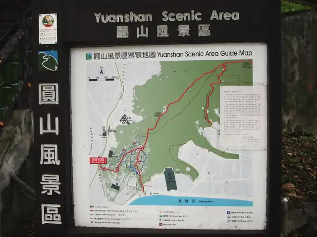 劍潭山登山步道地圖