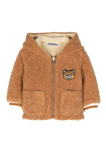 moschino baby giubbino teddy orsetto beige reversibile neonato a.jpg