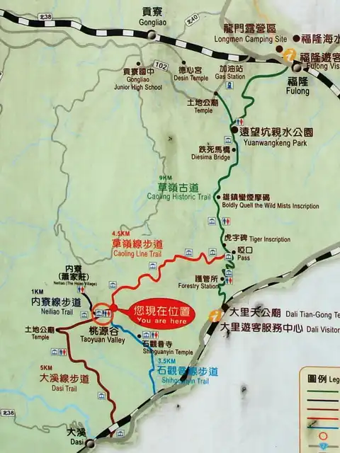 桃源谷步道地圖