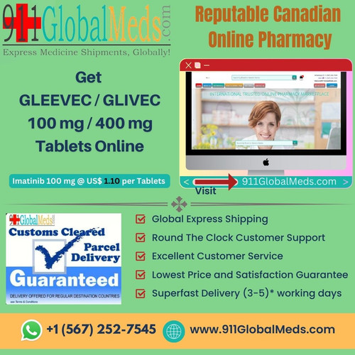 The price of imatinib without insurance can vary significantly depending on the pharmacy, dosages, and locations. You can search the most trusted international online pharmacy like 911GlobalMeds.com to find The guaranteed lowest price of Imatinib / Glivec of 100 mg @ $1.10 per Tablets online Source: - https://www.911globalmeds.com/buy-imatinib-gleevec-glivec-online 

Find Other medications information like –

DAXAS / DALIRESP / Roflumilast 500 mcg Tablets Online @ https://www.911globalmeds.com/buy-roflumilast-daxas-daliresp-online