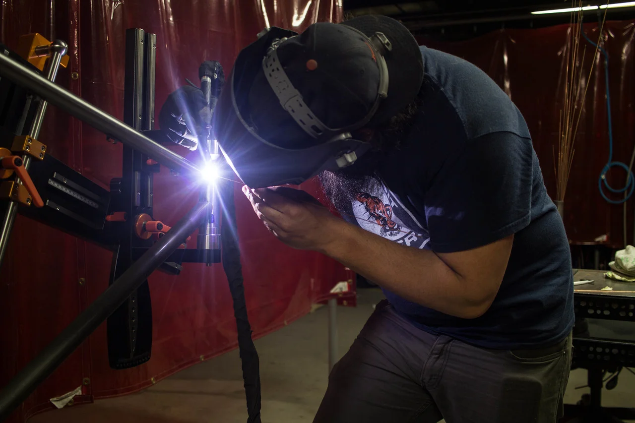 Detroit bikes welding