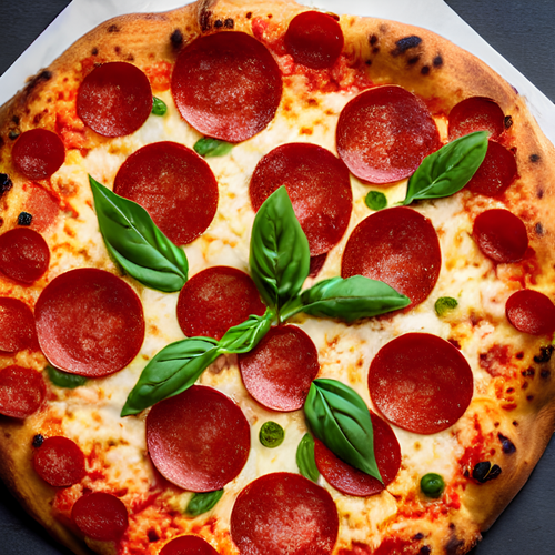 a pepperoni pizza classic realistic 4k food photography 71119338.png