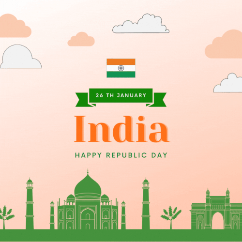 Orange Creative Happy Republic Day India Instagram Post.gif