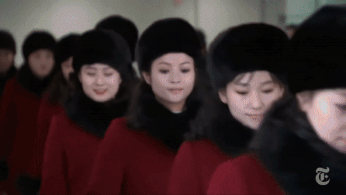 north korea army of beauties.gif