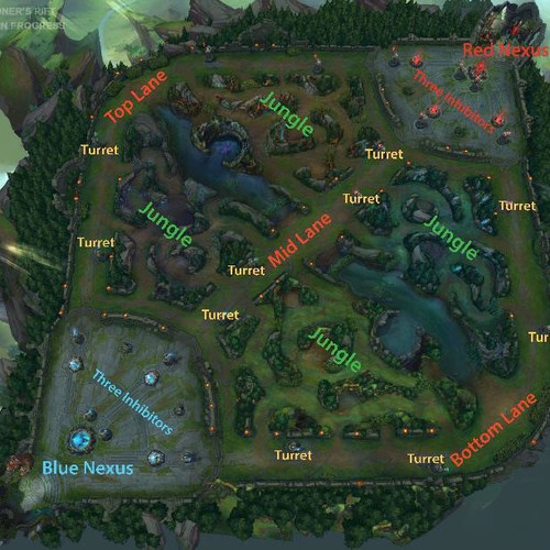 A Map of the League of Legends game play in the classic mode Q640.jpg