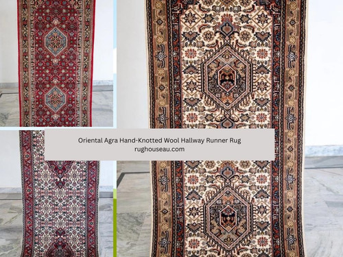 Oriental Agra Hand Knotted Wool Hallway Runner Rug.jpg