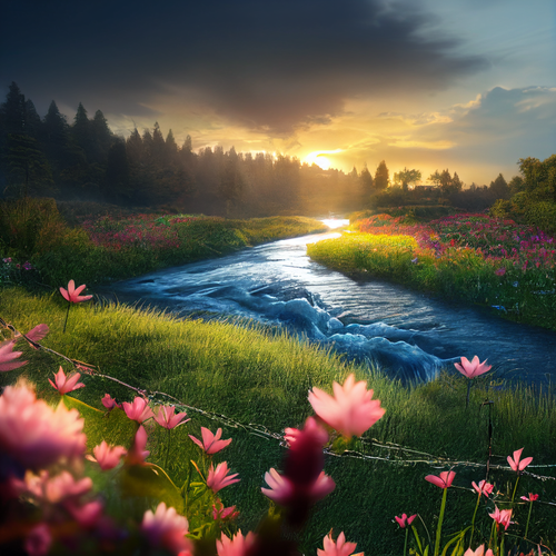 Gi703 Sunset behind barbed wire of a cold river in a valley of e9430aa3 8a40 4a73 88ce e6d18d96b9ec.png