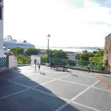 Ship view from plaza