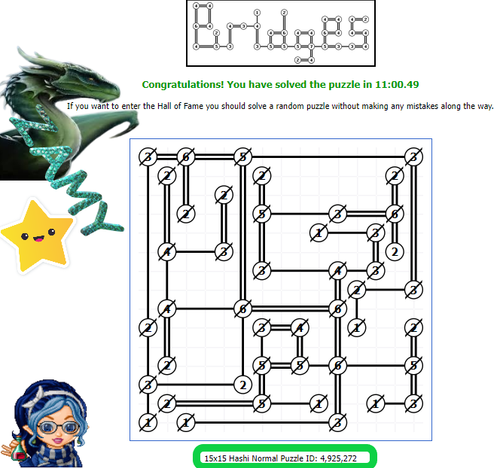 15x15 Hashi Normal Puzzle