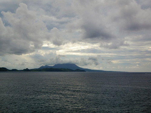 Volcano in the clouds (Nevis?)