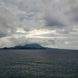 Volcano in the clouds (Nevis?)