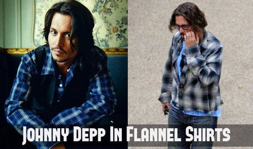 Johnny Depp and His Sartorially Cool Ensembles in Mens Flannel Shirts.jpg