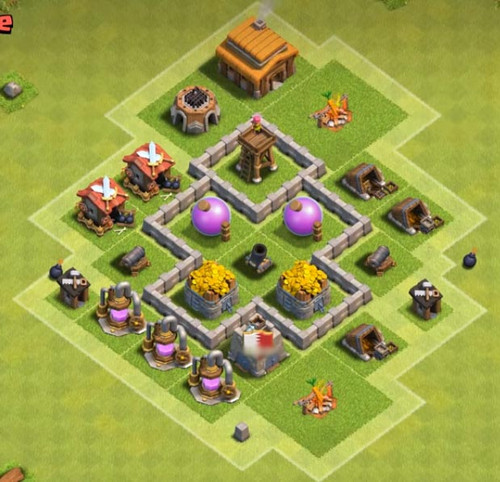Best Town Hall 3 Farming Base gold and elixir protection.jpg