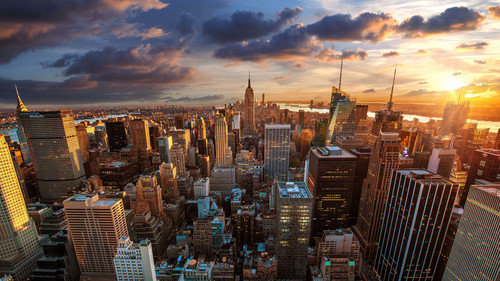 new york city skyline at sunset wallpaper for 3840x2160 4k 136 688.jpg
