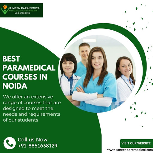 Lumeen Paramedical offer the best paramedical courses in Noida. It offers a wide range of courses that are designed to meet the needs of the medical industry. The courses are delivered by experienced and certified professionals who have a wealth of knowledge and experience in the field. Lumeen Paramedical also has a strong commitment to quality and customer satisfaction. It is this commitment that has made Lumeen Paramedical one of the leading providers of paramedical courses in Noida.

Contact Details:-
Address: Noida Sec-62 Near D Park Pin-201309
Email: info@lumeenparamedical.com
Phone No.:  +91-8851638129
Website: https://www.lumeenparamedical.com/