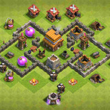 town hall 4 farming base anti 3 stars