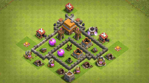 best town hall 4 farming base link