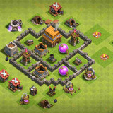 clash of clans th4 farming layout link