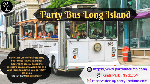 Party Line Limo offers best party bus service in Long Island for celebrating special occasions including prom party, weddings and wine tours across the New York City.
https://www.partylinelimo.com/party-bus-long-island-blog/