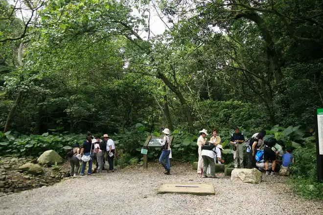 富陽自然生態公園有時會有導遊帶團導覽參觀