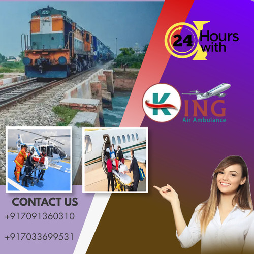 King Train Ambulance Services in Guwahati serves the best healthcare crew of doctors, highly trained nurses, and paramedical staff with the newest medical tools for the patient. So don't delay and get our service to transfer your patient anywhere in India.   
More@ https://shorturl.at/psxN8