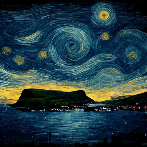 national gallery of the faroe islands ai exhibit insprired by van gogh.webp