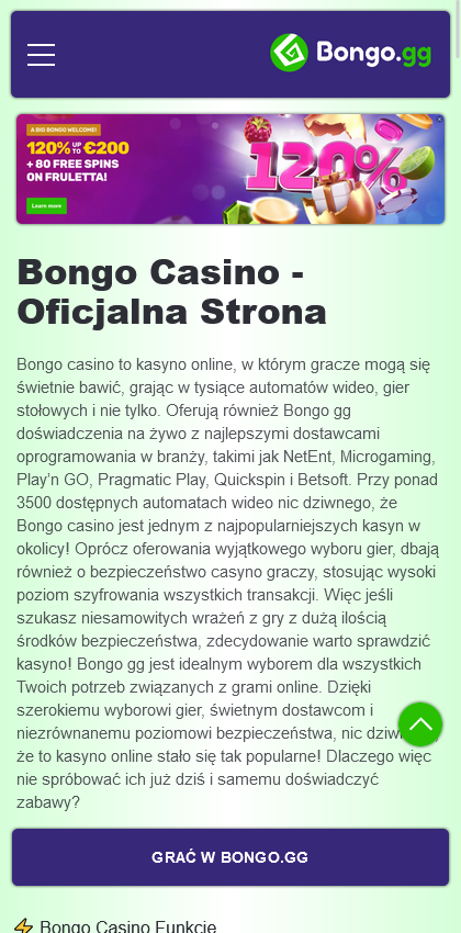 Wygraj duże pieniądze dzięki ekskluzywnym bonusom i promocjom w Bongo Casino w Polsce