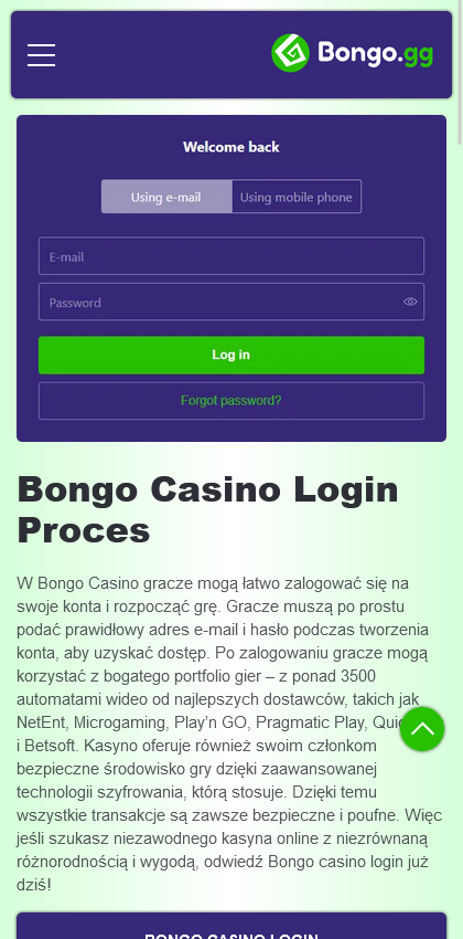  Poznaj wybór gier w Bongo Casino Polska